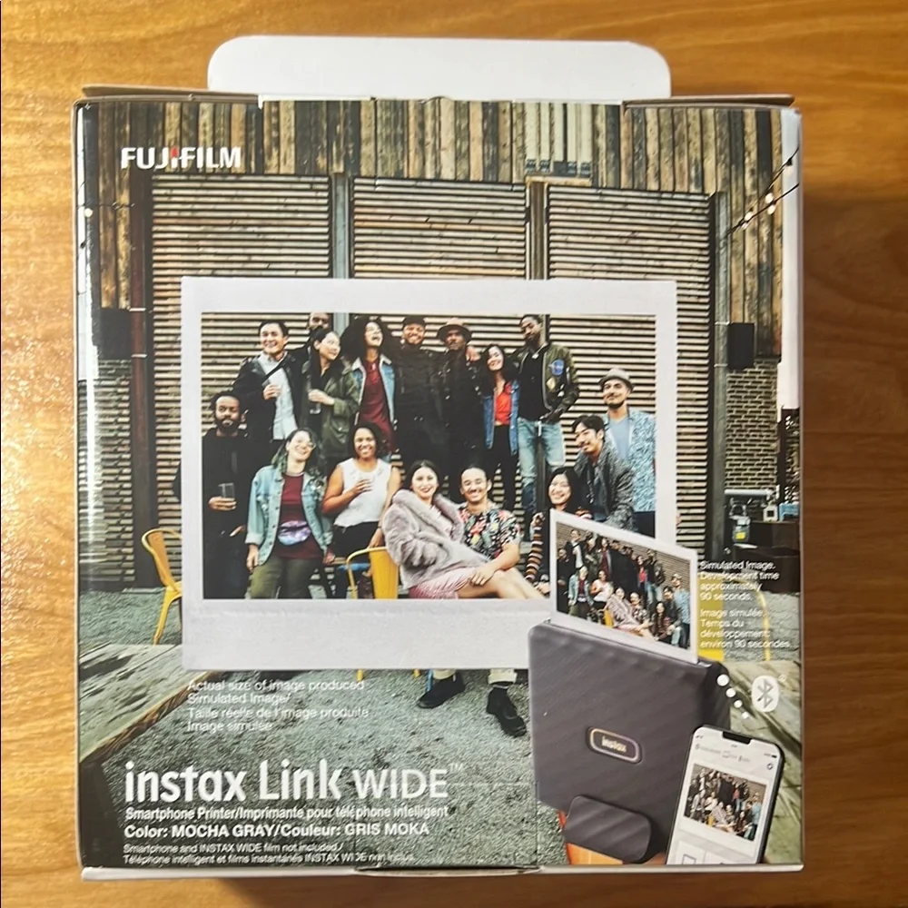 Fujifilm Instax Link Wide Smartphone Printer - Gray